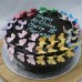Butterflies - Swirling Poured Chocolate Cake